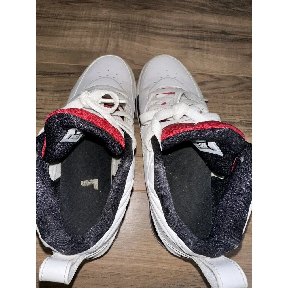 Jordan Flight 9 Youth Size 5.5Y‎ Sneakers White/ Red  654975-101